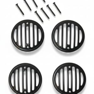 Metal Black Indicator Grill Cover Set with Screw, Black, Compatible with Royal Enfield Classic 350 2010-2021, Reborn 350 and Reborn LED (Classic 350 (2010-2021))
