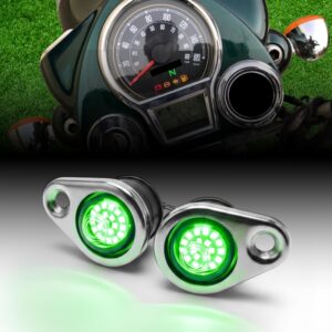 Bike Eyes LED Parking Light Compatible with Royal Enfield Classic Reborn Models, 2021-2025 (GREEN)