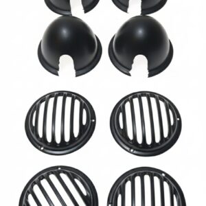 Metal Black Indicator Grill Cover Set with Screw, Black, Compatible with Royal Enfield Classic 350 2010-2021, Reborn 350 and Reborn LED (Reborn LED (2025-2026))