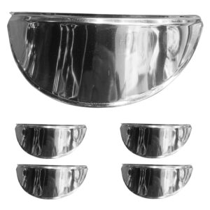 Chrome Headlight Shade Compatible for Royal Enfield Motorcycles Stainless Steel, Classic 350, Standard, 2012 to 2020 Models, Headlamp Cap, Set of 5