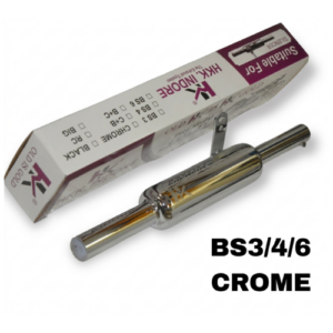 Premium Chrome Finish Long Punjab Silencer for Royal Enfield (BS3, BS4, BS6 Compatible)