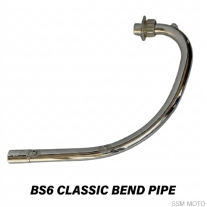 Royal Enfield Classic 350 BS6 Chrome Bend Pipe with O2 Sensor Port by SSM MOTO