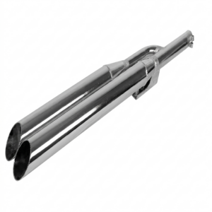 Double Barrel Chrome Exhaust for Royal Enfield Classic 350, Reborn & Bullet