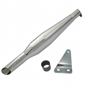 Red Rooster Chrome Exhaust for Royal Enfield Classic 350, Reborn & Bullet