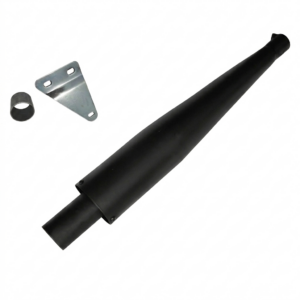 Wildbore Black Exhaust for Royal Enfield Classic 350, Reborn & Bullet