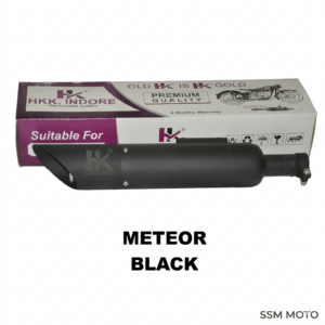 Royal Enfield Meteor 350 Matte Black Silencer Exhaust by SSM MOTO