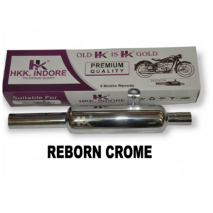 Premium High-Gloss Chrome Exhaust Silencer for Royal Enfield Classic 350 Reborn