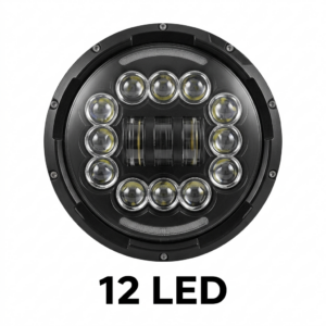 12 LED Multi-Pod Projector Headlight with DRL for Royal Enfield Classic and Standard