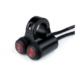 OZANGO Double Two Way Waterproof Handlebar Switch for Dual Fog Lights