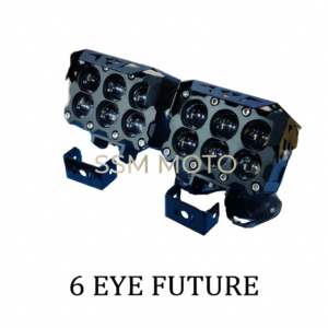 6 Eye Future LED Fog Light by SSM MOTO for Royal Enfield motorcycles.