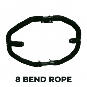 Heavy Duty Black 8 Bend Rope Wrapped Leg Guard for Royal Enfield Classic 350