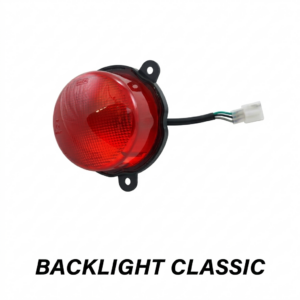 BACKLIGHT CLASSIC Round Motorcycle Tail Light with Wiring Connector