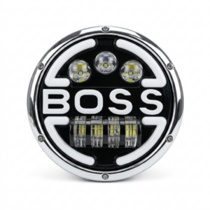 BOSS LED Headlight 7-inch Projector with DRL for Royal Enfield Classic 350