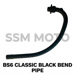 BS6 Classic Black Bend Pipe for Royal Enfield Classic 350 J-Series models by SSM MOTO.