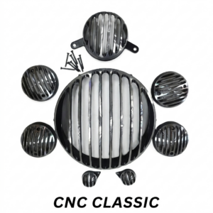 CNC Classic grill set jali for Royal Enfield Classic 350 headlight and indicators