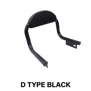 Matte black D-type pillion backrest for Royal Enfield Classic 350 2019 model.