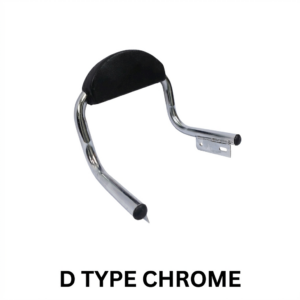 D-Type chrome finish pillion backrest for Royal Enfield Classic 350 2019.