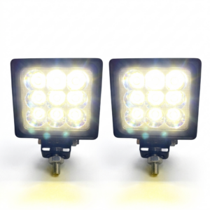 HJG 9-LED 30W Dual Mode Fog Light Pair for Royal Enfield – White & Yellow All Weather Auxiliary Lamps