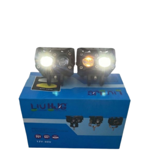 HJG 40W Dual Mode LED Fog Light Pair for Royal Enfield – White & Yellow High Low Beam Universal Aux Lights