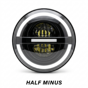 HALF MINUS LED Projector Headlight with Ring DRL for Royal Enfield Classic 350