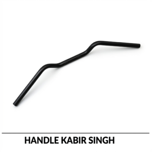 Iconic Kabir Singh style RD350 matt black handlebar for motorcycle modification on a professional white background.