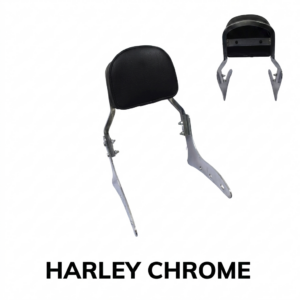 Harley style matte black pillion backrest for Royal Enfield Classic 350 2019 model.