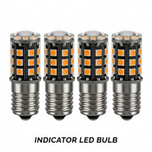 Pack of 4 Super Bright Amber LED Indicator Bulbs for All Motorcycles and Cars.