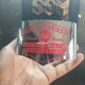 Backlight cover steel Royal Enfield Old bullet Monogram RE TradeMark made like gun C°Ltd