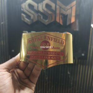 Royal Enfield Brass name plate "made Like gun "universal fit for classic 300,500,Bullet