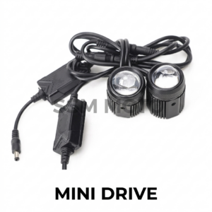 Mini Drive Dual-Color White and Yellow LED Fog Light with External Driver for Motorcycles - SSM MOTO.