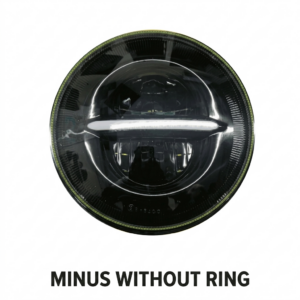 MINUS WITHOUT RING LED Projector Headlight with Horizontal Center Bar for Royal Enfield