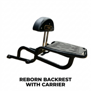 Royal Enfield Classic 350 Reborn backrest with carrier heavy duty pillion back support luggage rack