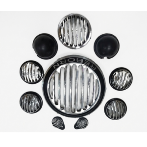REBORN CNC grill set jali for Royal Enfield Classic 350 Reborn headlight and indicators