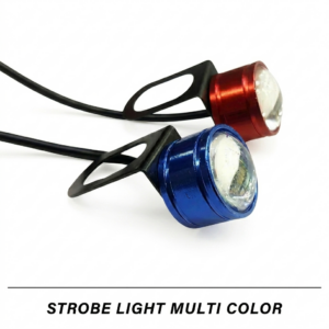 Multi-Color Red and Blue LED Strobe Flasher Light for Royal Enfield and Universal Bikes