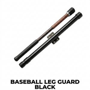 Heavy duty black baseball bat leg guard for Royal Enfield motorcycle