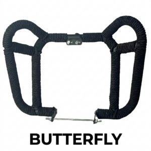 Butterfly rope wrapped leg guard for Royal Enfield Classic 350 matte black butterfly shape