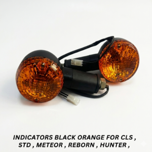 Premium Black and Orange Indicators for Royal Enfield Classic 350, Meteor, Hunter, and Reborn