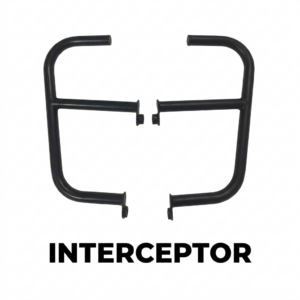 Interceptor split leg guard black matte finish two piece compact crash guard for Royal Enfield Interceptor 650