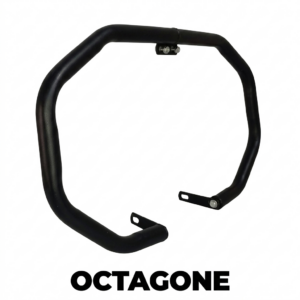 Octagone leg guard black matte finish octagonal angular crash guard for Royal Enfield Classic 350