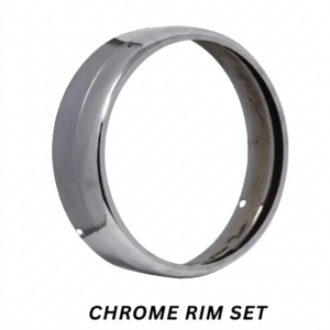 Premium high shine mirror finish headlight chrome rim set outer doom ring for Royal Enfield Classic 350