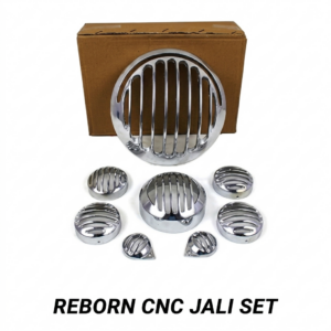 Premium heavy duty chrome finish CNC jali set grill kit combo for Royal Enfield Classic 350 Reborn