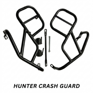 Royal Enfield Hunter 350 black heavy-duty crash guard kit with fittings