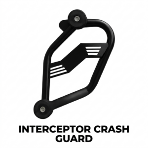 Royal Enfield Interceptor 650 black heavy-duty crash guard design