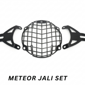 Premium heavy duty net mesh headlight grill with mounting brackets for Royal Enfield Meteor 350