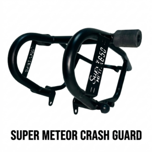 Royal Enfield Super Meteor 650 black heavy-duty crash guard with sliders