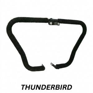 Heavy duty rope wrapped butterfly leg guard for Royal Enfield Thunderbird 350