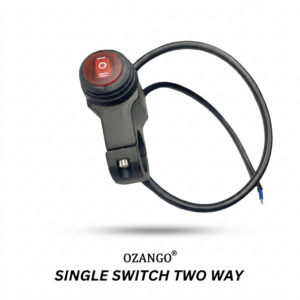 OZANGO Single Switch Two Way Waterproof Handlebar Toggle Switch for Motorbikes and Fog Lights