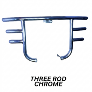 Three rod chrome leg guard for Royal Enfield Classic 350 reborn shiny finish