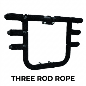 Three rod rope wrapped leg guard for Royal Enfield Classic 350 black