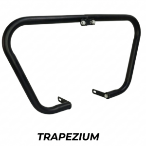 Trapezium leg guard black matte finish angular crash guard for Royal Enfield Classic 350
